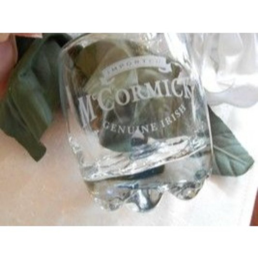 McCormick Imported Genuine Irish Cream Liqueur Rocks Glass Tumbler Flower